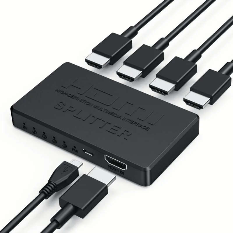 USB Powered 1x4 HDMI Splitter 4K x 2K Ultra HD (uHD) | Up to 120hz 1080p 4 Ports Output