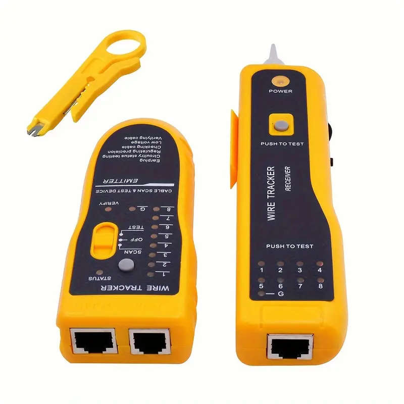 2-in-1 Wire Tracker and Network RJ45 / RJ11 Tester | Tone & Probe