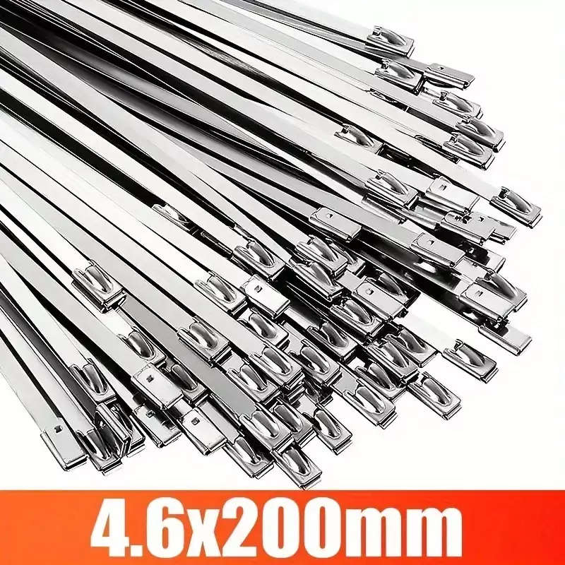 20 Pack Heavy Duty Stainless Steel Cable Ties | Up to 80Kg Tension Strength per cable tie