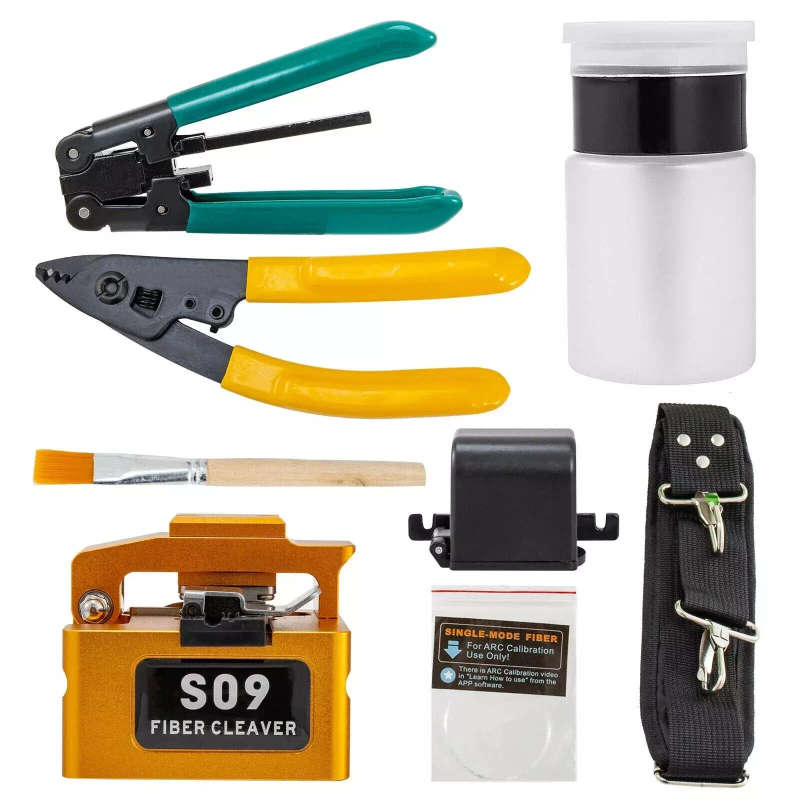 Fiber Fusion Splicer | AI-9 Splice Machine | 6 Motors | Power Meter VFL | Rechargeable Lithium Ba...