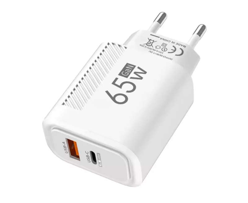 65 Watt 2-Port or 3-Port Smartphone PD Adaptive Supercharge/Rapid Charger | Gallium Nitride (GaN)