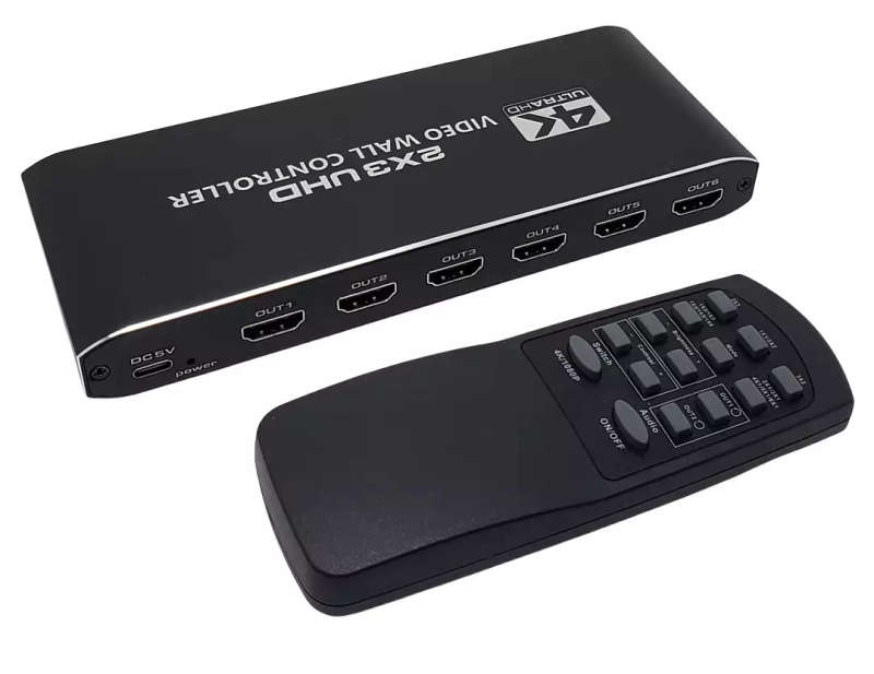 6 Port 4K UltraHD HDMI Video Splicer Processor | Video Wall Controller spreads image to up to 6 d...