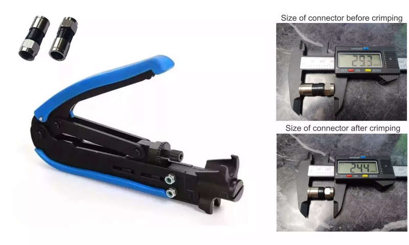 Compression F Type Crimping Tool | Professional Coaxial RG6U / RG59 Installation