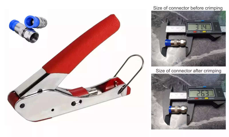 Compression F Type Crimping Tool | Professional Coaxial RG6U / RG59 Installation