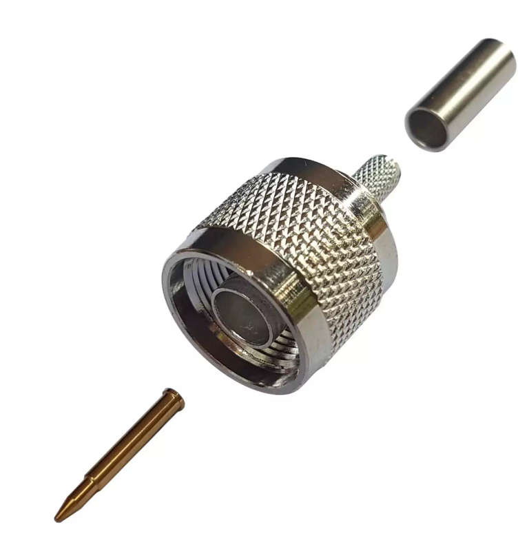 Male N-Type Crimp-on Adapter for LMR195, RG58 or RG142 Coaxial Cable