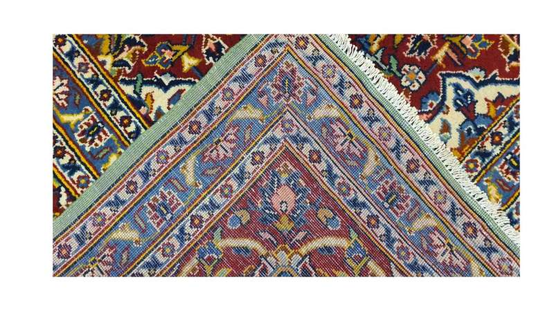 Very Fine Green Persian Kashan Carpet 385cm x 272cm Hand Knotted