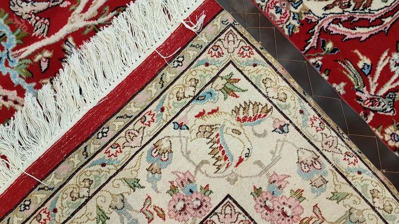 Persian Isfahan Carpet 234cm x 158cm Hand Knotted Tree of Life Design