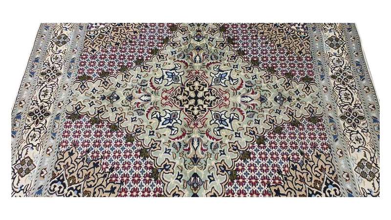 Persian Nain Carpet 210cm x 205cm Hand Knotted