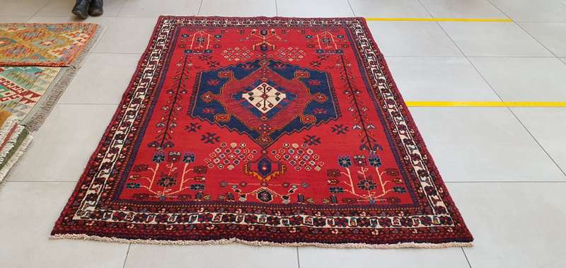 Persian Afshar Carpet 214cm x 153cm Hand Knotted