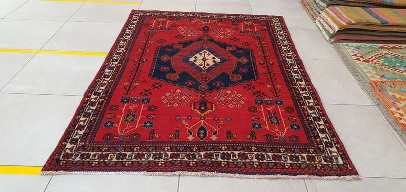 Persian Afshar Carpet 214cm x 153cm Hand Knotted