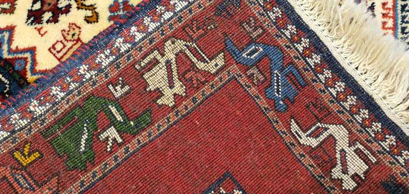 Very Fine Persian Yalemeh Carpet 150cm x 100cm Hand Knotted