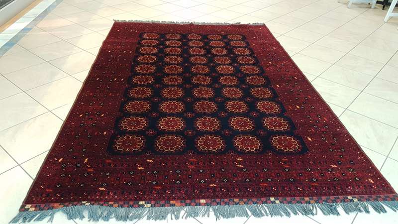 Fine Afghan Vaziri Carpet 200cm x 300cm Hand Knotted