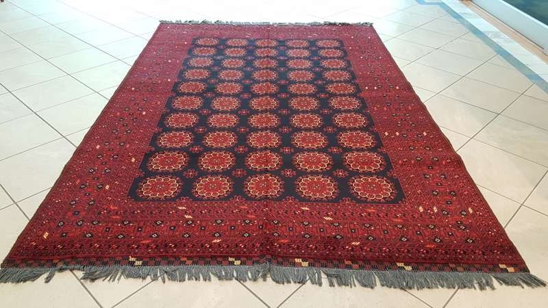 Fine Afghan Vaziri Carpet 200cm x 300cm Hand Knotted
