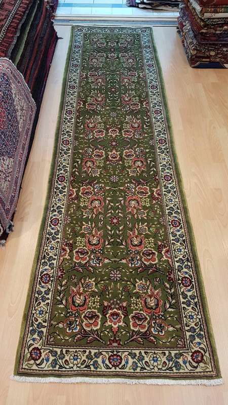 Persian Qum Carpet 277cm x 72cm Hand knotted