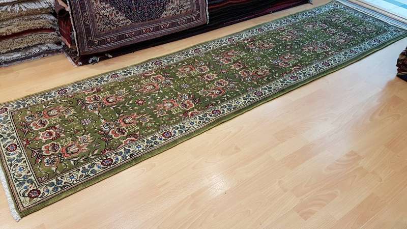 Persian Qum Carpet 277cm x 72cm Hand knotted