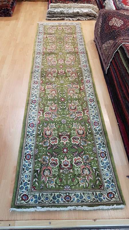 Persian Qum Carpet 277cm x 72cm Hand knotted