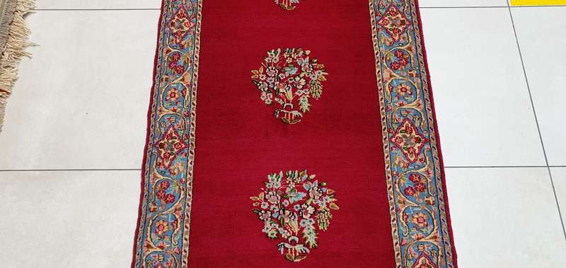 Persian Kerman Carpet 363cm x 92cm - Hand Knotted