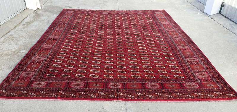 Very Fine Persian Turkaman Carpet 390cm x 300cm Hand Knotted