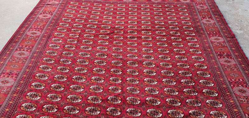 Very Fine Persian Turkaman Carpet 390cm x 300cm Hand Knotted