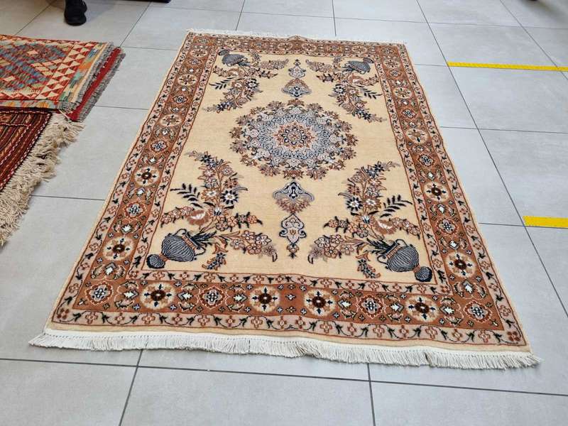 Persian Nain Carpet 193cm x 133cm Hand Knotted