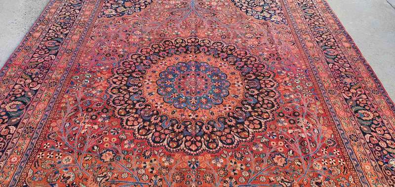 Very Fine Persian Semi Antique Moud Carpet 408cm x 307cm Hand Knotted