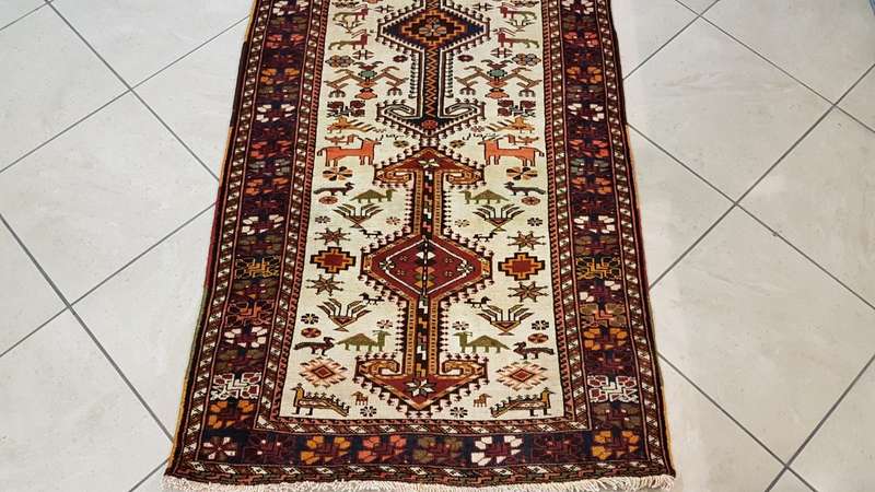 Persian Kurdi Carpet 382cm x 94cm Hand Knotted