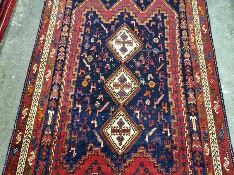 Very Fine Persian Afshar Carpet 228cm x 156cm Hand Knotted