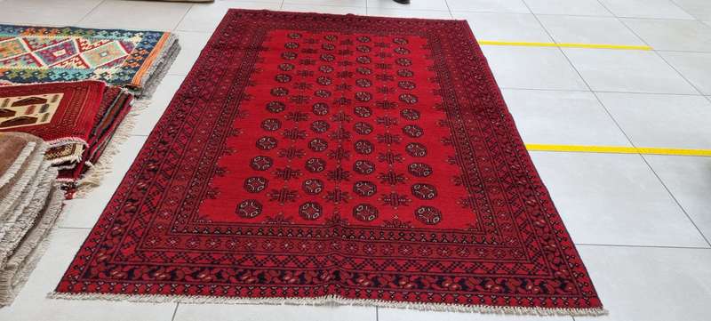 Afghan Turkaman Carpet 250cm x 160cm Hand Knotted