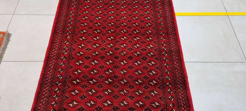 Persian Turkman Carpet 243cm x 132cm Hand Knotted