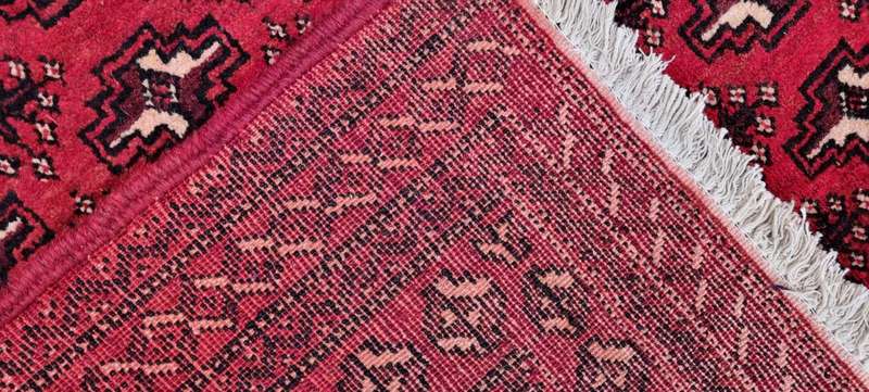 Persian Turkman Carpet 243cm x 132cm Hand Knotted