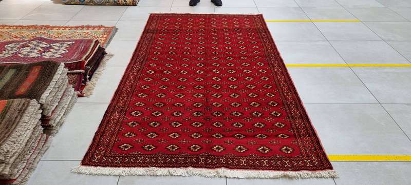 Persian Turkaman Carpet 274cm x 146cm Hand Knotted
