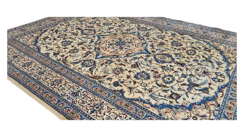 Very Fine Persian Nain Carpet 346cm x 251cm Hand Knotted