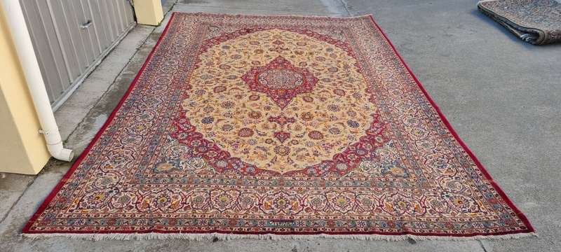 Incredibly High Quality Persian Keshan Carpet 417cm x 260cm Hand Knotted