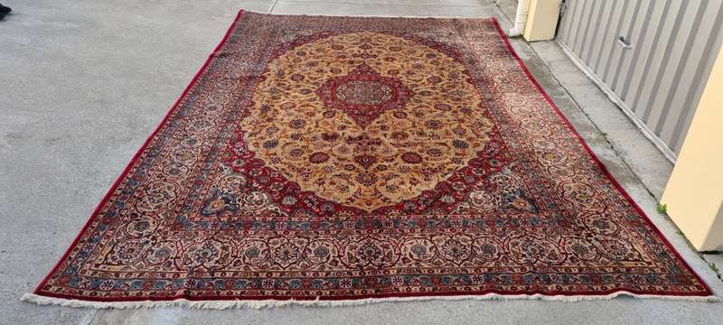 Incredibly High Quality Persian Keshan Carpet 417cm x 260cm Hand Knotted