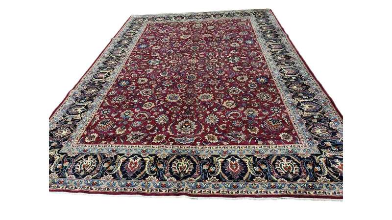 Very Fine Persian Mashhad Carpet - 440cm x 318cm Hand-Knotted