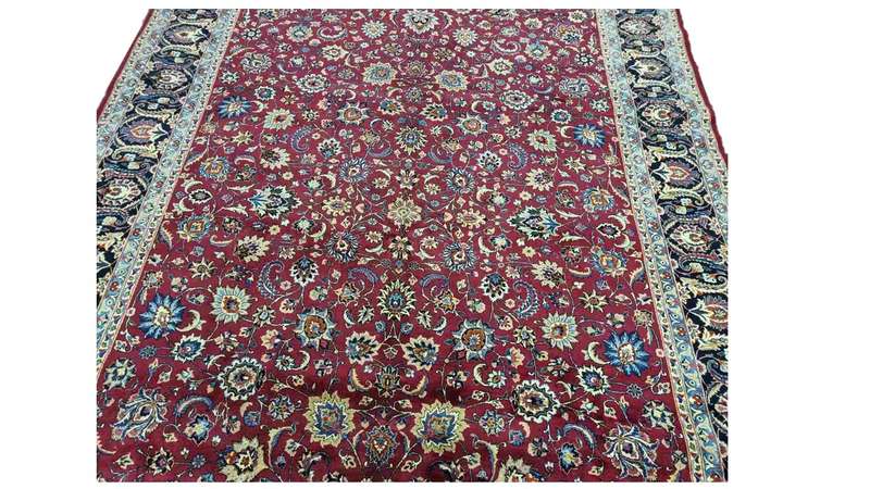 Very Fine Persian Mashhad Carpet - 440cm x 318cm Hand-Knotted