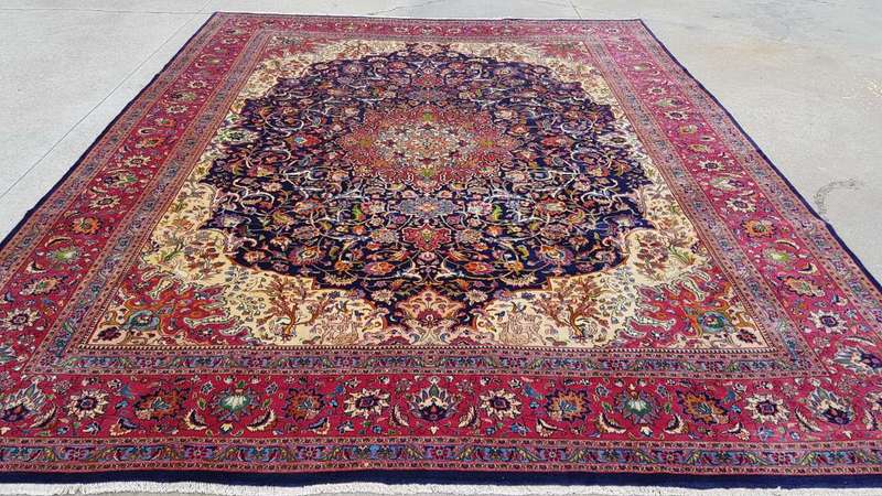 Incredibly High Quality Mashhad Carpet 377cm x 298cm Hand Knotted