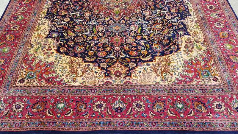 Incredibly High Quality Mashhad Carpet 377cm x 298cm Hand Knotted