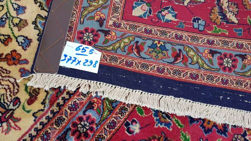Incredibly High Quality Mashhad Carpet 377cm x 298cm Hand Knotted