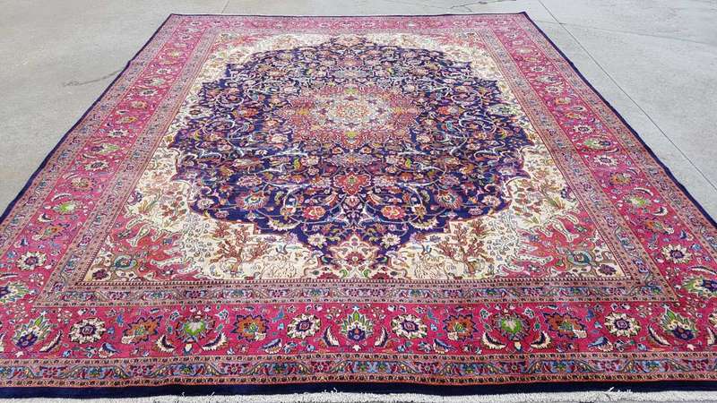 Incredibly High Quality Mashhad Carpet 377cm x 298cm Hand Knotted