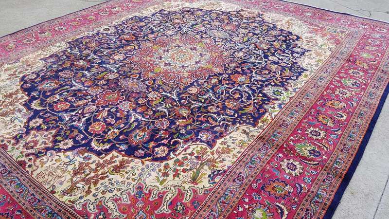 Incredibly High Quality Mashhad Carpet 377cm x 298cm Hand Knotted
