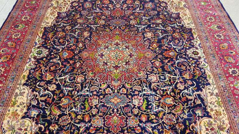 Incredibly High Quality Mashhad Carpet 377cm x 298cm Hand Knotted