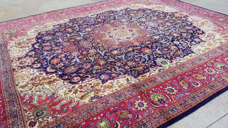 Incredibly High Quality Mashhad Carpet 377cm x 298cm Hand Knotted