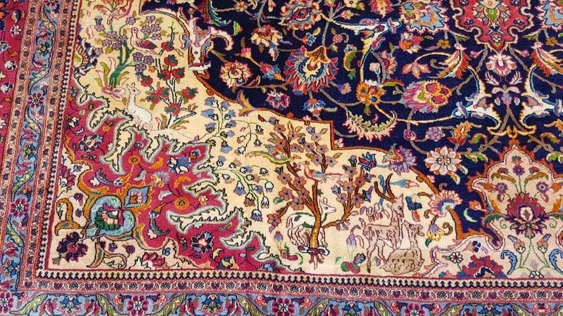 Incredibly High Quality Mashhad Carpet 377cm x 298cm Hand Knotted