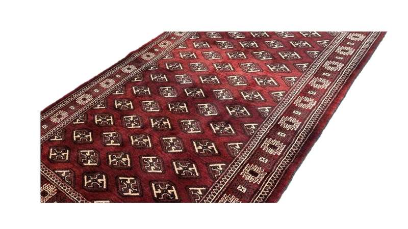 Persian Turkaman Carpet 203cm x 136cm Hand Knotted