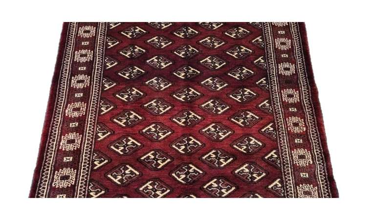 Persian Turkaman Carpet 203cm x 136cm Hand Knotted
