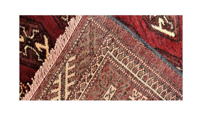 Persian Turkaman Carpet 203cm x 136cm Hand Knotted
