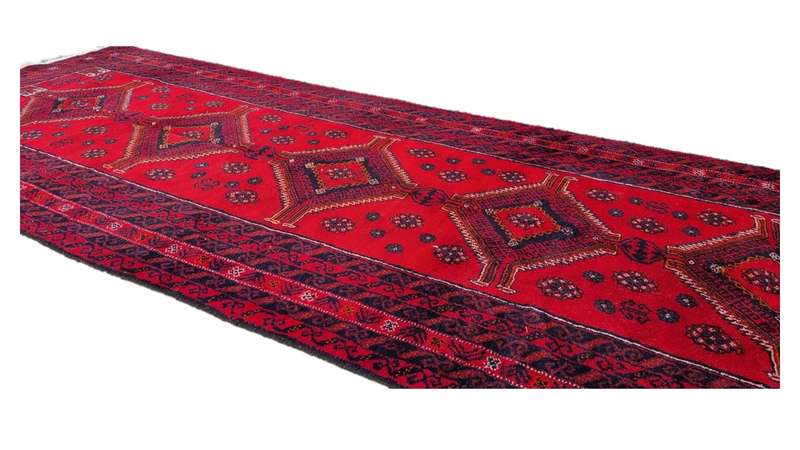 Persian Kurdi Carpet 290cm x 120cm Hand Knotted