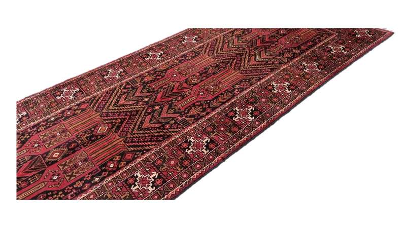 Persian Kurdi Carpet 287cm x 120cm Hand Knotted