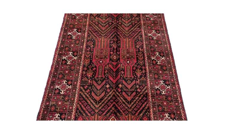 Persian Kurdi Carpet 287cm x 120cm Hand Knotted